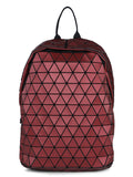 BAOMI Geometric Range Red Color Soft One Size Backpack