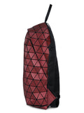 BAOMI Geometric Range Red Color Soft One Size Backpack