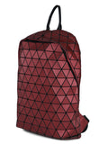 BAOMI Geometric Range Red Color Soft One Size Backpack