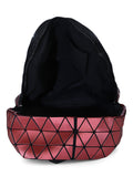 BAOMI Geometric Range Red Color Soft One Size Backpack