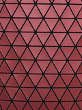 BAOMI Geometric Range Red Color Soft One Size Backpack