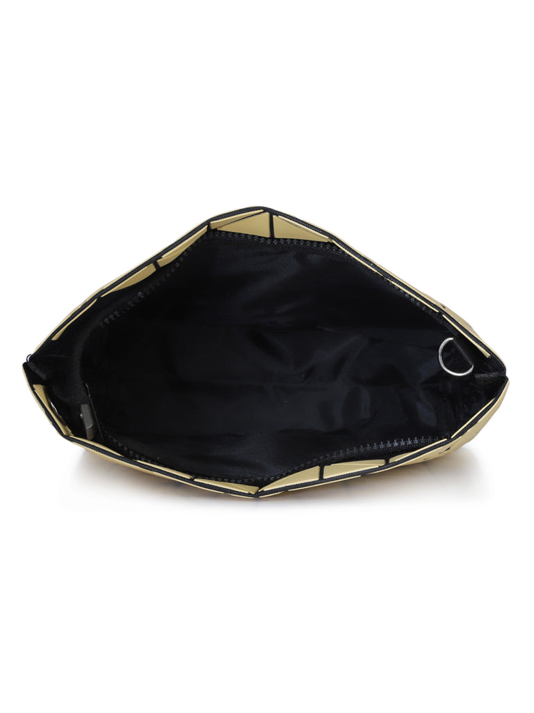 BAOMI Geometric Bucket Soft Gold Handbag