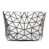 BAOMI Geometric Bucket Soft Silver Sling Bag