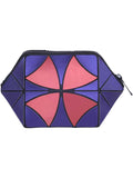 BAOMI Geometric Cosmetic Pouch Range Purple + Orange Color Soft One Size Handbag