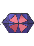 BAOMI Geometric Cosmetic Pouch Range Purple + Orange Color Soft One Size Handbag