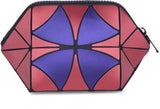 BAOMI Geometric Cosmetic Pouch Range Orange + Purple Color Soft One Size Handbag