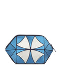 BAOMI Geometric Cosmetic Pouch Soft Green/White Handbag