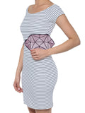 BAOMI Geometric Cosmetic Pouch Range Rose Gold Color Soft One Size Handbag
