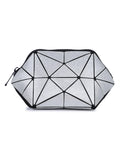 BAOMI Geometric Cosmetic Pouch Range Silver Color Soft One Size Handbag
