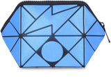 BAOMI Geometric Cosmetic Pouch Soft Blue Handbag