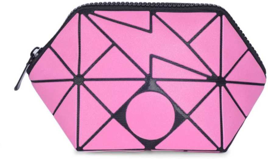 BAOMI Geometric Cosmetic Pouch Soft Pink Handbag