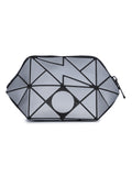 BAOMI Geometric Cosmetic Pouch Soft Grey Handbag