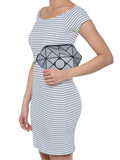 BAOMI Geometric Cosmetic Pouch Range Grey Color Soft One Size Handbag