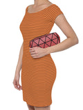 BAOMI Geometric Cosmetic Pouch Box Range Pink Color Soft One Size Pouch