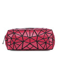 BAOMI Geometric Cosmetic Pouch Box Range Red Color Soft One Size Pouch