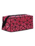 BAOMI Geometric Cosmetic Pouch Box Range Red Color Soft One Size Pouch