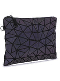BAOMI Geometric Multipurpose Pouch Range Grey Color Soft One Size Handbag