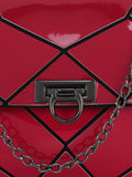 BAOMI Geometric Sling Bag Range Red Color Soft One Size Sling Bag