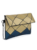 BAOMI Geometric Sling Bag Range Assorted Gold Color Soft One Size Sling Bag