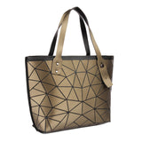 BAOMI Geometric Tote Soft Brown Handbag
