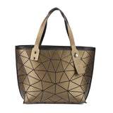 BAOMI Geometric Tote Range Brown Color Soft One Size Handbag