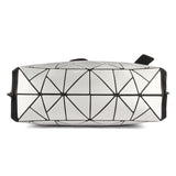 BAOMI Geometric Tote Soft Silver Handbag