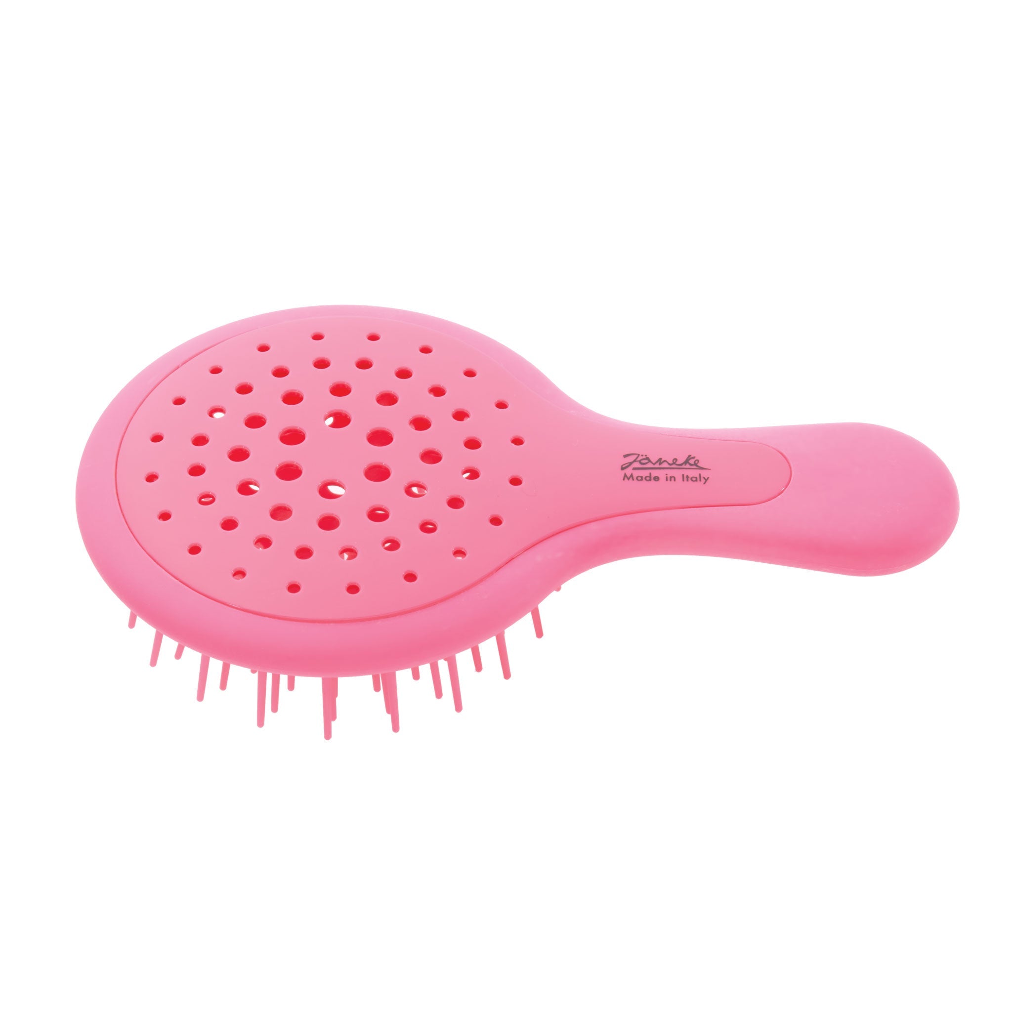 Janeke Professional Silicone Bag Hair Brush (Fluo Fuchsia)