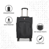 SWISSBRAND C GRANDE Range Black Color Soft Cabin Luggage