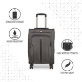 SWISSBRAND C GRANDE Range Dark Grey Color Soft Cabin Luggage