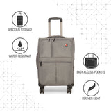 SWISSBRAND C VEVEY Range Grey Color Soft Cabin Luggage