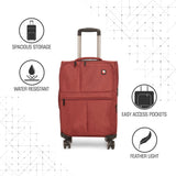 SWISSBRAND C VEVEY Range Rose Red Color Soft Cabin Luggage