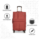 SWISSBRAND C VEVEY Range Rose Red Color Soft Cabin Luggage