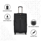 SWISSBRAND C GRANDE Range Black Color Soft Cabin Luggage