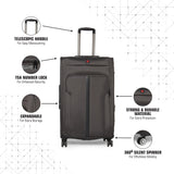SWISSBRAND C GRANDE Range Dark Grey Color Soft Cabin Luggage