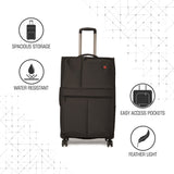 SWISSBRAND C VEVEY Range Black Color Soft Cabin Luggage