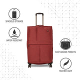 SWISSBRAND C VEVEY Range Rose Red Color Soft Cabin Luggage