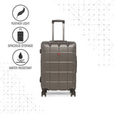 SWISSBRAND C FRIBURG Range Dark Grey Color Hard Cabin Luggage