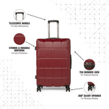 SWISSBRAND C FRIBURG Range Burgundy Color Hard Cabin Luggage