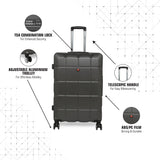 SWISSBRAND C FRIBURG Range Dark Grey Color Hard Cabin Luggage