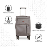 SWISSBRAND Locarno Soft Medium Dark Grey Luggage Trolley