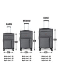 SWISSBRAND C LOCARNO Range Dark Grey Color Soft Cabin Luggage