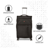 SWISSBRAND C LOCARNO Range Black Color Soft Cabin Luggage