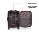 SWISSBRAND C LOCARNO Range Black Color Soft Cabin Luggage