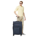 SWISSBRAND Locarno Soft Body Large Dark Blue Luggage Trolley