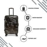 HEYS Black Camo Hard Medium Black Camo Luggage Trolley