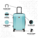 SWISSBRAND C VERNIER Range Green Color Hard Cabin Luggage