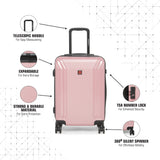 SWISSBRAND C VERNIER Range Rose Gold Color Hard Cabin Luggage