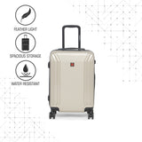 SWISSBRAND C VERNIER Range Beige Color Hard Cabin Luggage