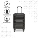 SWISSBRAND C BADEN Range Black Color Hard Cabin Luggage