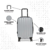 SWISSBRAND C BADEN Range Grey Color Hard Cabin Luggage